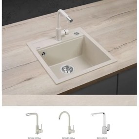 Concept DG00C50BE - Kuchynský drez CUBIS 49x51 cm granit/béžový