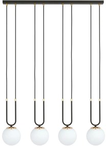 Luster na lanku GLAM 4xE14/10W/230V čierna