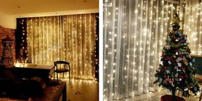 Tutumi Tutumi, LED záves 300 diód 3x3m GL2001, teplé biele svetlo, CHR-00316