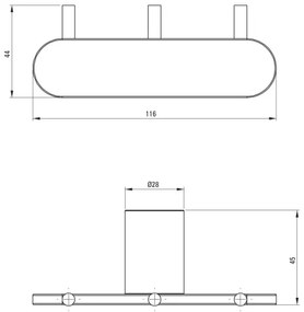 Deante ADR_0131 - Nástenný háčik ROUND lesklý chróm