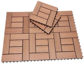 InternetovaZahrada WPC dlaždice - sada 11 ks, 30x30 cm mozaika