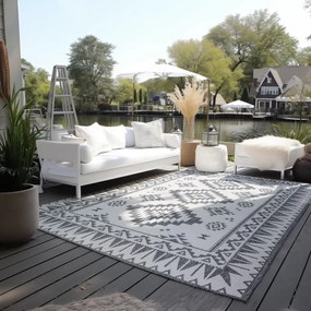 Obojstranný koberec Elle Decoration GEMINI Dynamic strieborný