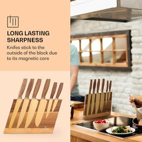 Klarstein Kazuno, sada nožov, 7-dielna, magnetický blok, PVD, titánový povrch