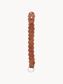 Ručne vyrobený háčkovaný remienok na cumlík Crochet