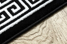 Koberec / Behúň GLOSS 6776 85 ramka, grécky - čierny / slonia kosť