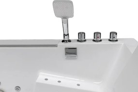 BPS-koupelny Hydromasážna vaňa HYD-KAR942W 180x120 Biela s ohrevom vody