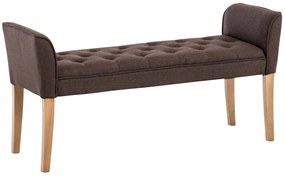 Lavica Cleopatra Chaiselongue látka, nohy antik svetlé - Hnedá