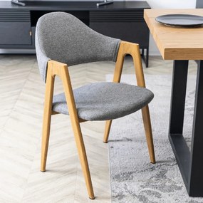PROXIMA.store - Čalúnená jedálenska stolička RUIZ FARBA: sivá