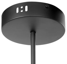 Závesné svietidlo 4-žiarovkové LED kovové čierne FOYLE Beliani