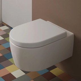 VILLEROY &amp; BOCH Avento Combi-Pack, závesné WC s DirectFlush + WC sedátko s poklopom, s QuickRelease a Softclosing, biela alpská, s povrchom CeramicPlus, 5656HRR1