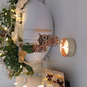 DECOLED Anjelské zvonenie, 8 x 13 cm, sovy, zlatá