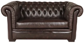 furniture-nabytek.cz - Kožená sedačka Chesterfield dvojmiestna