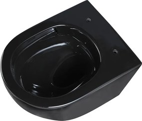 BPS-koupelny Závesná WC misa so SoftClose sedadlom HYD-4771, čierna