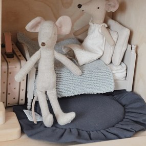 Mini podložka s volánom grafitová