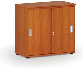 Kancelárska skriňa so zasúvacími dverami PRIMO WOOD, 800 x 420 x 740 mm, čerešňa