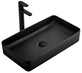 Rea Denis, umývadlo na dosku 62x35 cm, čierna matná, REA-U3690
