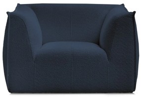 Tmavomodré kreslo z textílie buklé Giorgia – Bobochic Paris