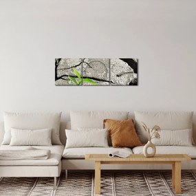 Obraz - Praskliny (s hodinami) (90x30 cm)