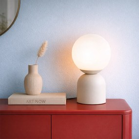 Stolná lampa Hotel Chic béžová s opálovým sklom - Pallon Trend