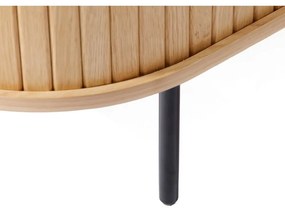 Komoda v dekore duba s posuvnými dverami v prírodnej farbe 120x76x45 cm Nola – Unique Furniture