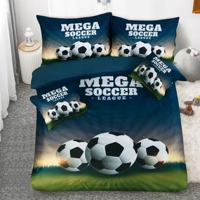 Obliečky GOAL BLUE and GREEN 3-dielna sada 140x200 cm