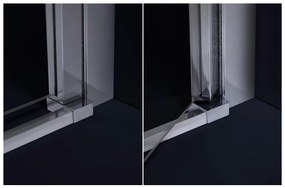 Glass 1989 Soho - Sprchový kút otváravé dvere s bočnou stenou alebo rohový vstup, veľkosť vaničky 80 cm, prevedenie ľavé, profily chrómové,…