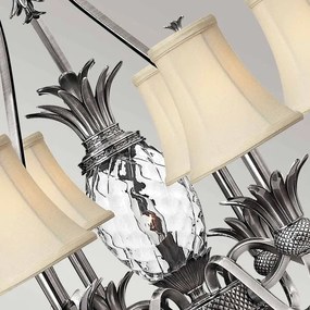 Hinkley HK-PLANT7-PL - Luster na reťazi PLANTATION 7xE14/40W/230V strieborná