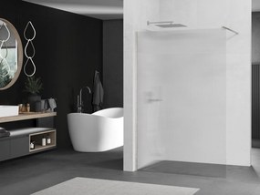 Mexen Kioto, sprchová zástena Walk-In 100 x 200 cm, 8mm sklo s rebrovým vzorom, brúsená oceľ profil, 800-100-101-97-09