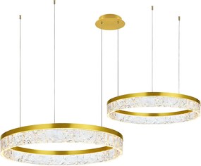 Toolight Toolight, LED závesné osvetlenie, 60W, 3000K, 3500lm, LHJ048-CP2, zlatá, OSW-50023