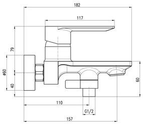 RAV Slezák NL154.5CMAT - Vaňová batéria NIL matná čierna