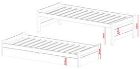 Detská posteľ 90 x 190 cm ANISSA (s roštom a úl. priestorom) (grafit). Vlastná spoľahlivá doprava až k Vám domov. 1013062