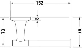 Duravit Starck T - Držiak na toaletný papier, čierna matná, 0099374600