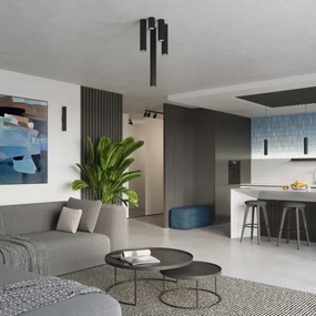 Sollux SL.1570 - Bodové svietidlo KARBON 1xGU10/10W/230V 30 cm čierna