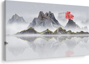 Obraz - Hory v hmle (90x60 cm)
