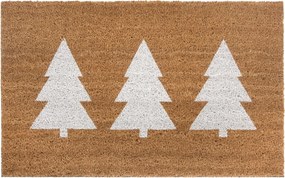 Hanse Home, DOPREDAJ: 45x75 cm Rohožka 3 stromy bílá 105670 - na ven i na doma, 45x75, hnedá, chodba / predsieň