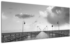 Obraz - Promenáda pri pobreží (120x50 cm)