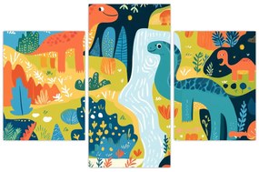 Obraz - Veselí dinosaury (90x60 cm)