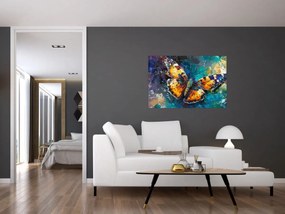 Obraz - Motýľ, olejomaľba (90x60 cm)