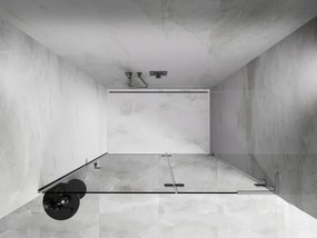 Mexen, Mexen Lunar L Otočné pravé sprchové dvere 135 cm, priehľadné, chróm - 834L-135-000-01-00-P