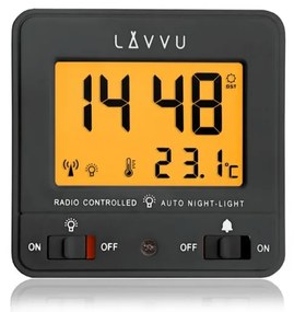 LAVVU Digitálny budík riadený rádiovým signálom