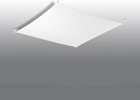 Stropné svietidlo Luna, 1x biele textilné tienidlo, (140 cm)