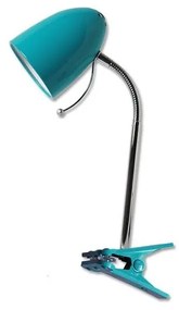 Aigostar -  Stolná lampa s klipom 1xE27/11W/230V modrá/chróm