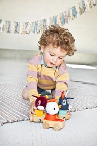 Lilliputiens - súprava 3 drevených autíčok - Farma