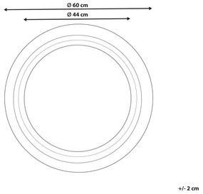 Okrúhle nástenné zrkadlo ø 60 cm krémová biela DELICIAS Beliani