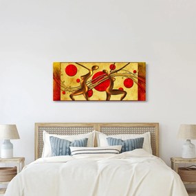 Abstraktný obraz s dvoma ženami (120x50 cm)