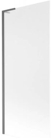 Mexen Next L, 1-krídlová vaňová zástena 80 x 150 cm, 6mm sklo námraza, grafitový profil, 895-080-000-03-30-66