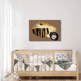 Obraz - Abstrakcia golden brown N⁰2 (90x60 cm)