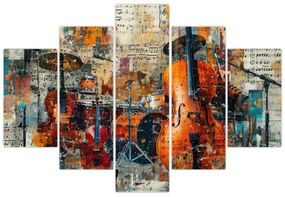 Obraz - Hudobné nástroje (150x105 cm)