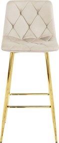 TRENDIE Zamatová barová stolička Bari béžová