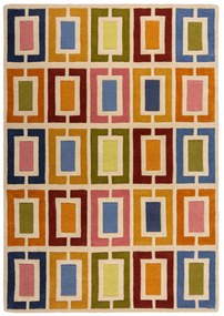 Flair Rugs, Ručne všívaný kusový koberec Illusion Retro Blocks Multi, 120x170, viacfarebná, detská izba